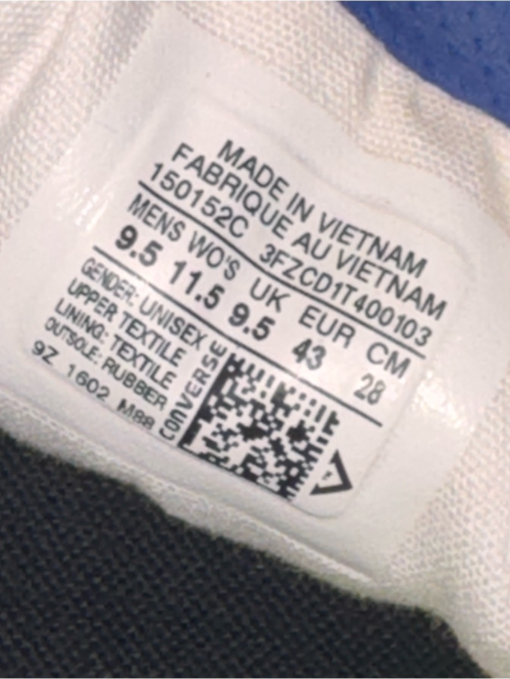 Converse Chuck Taylor 2 Ox Sodalite Blue Nike Lunarlon Low Top Sneakers Size 9.5 - Picture 8 of 8